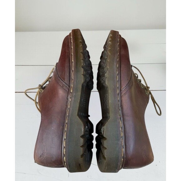 Vtg Dr. Martens Chunky 90s Made in England Leather Oxford Shoes 3 Eye Derby US 8 main image 6